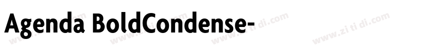 Agenda BoldCondense字体转换